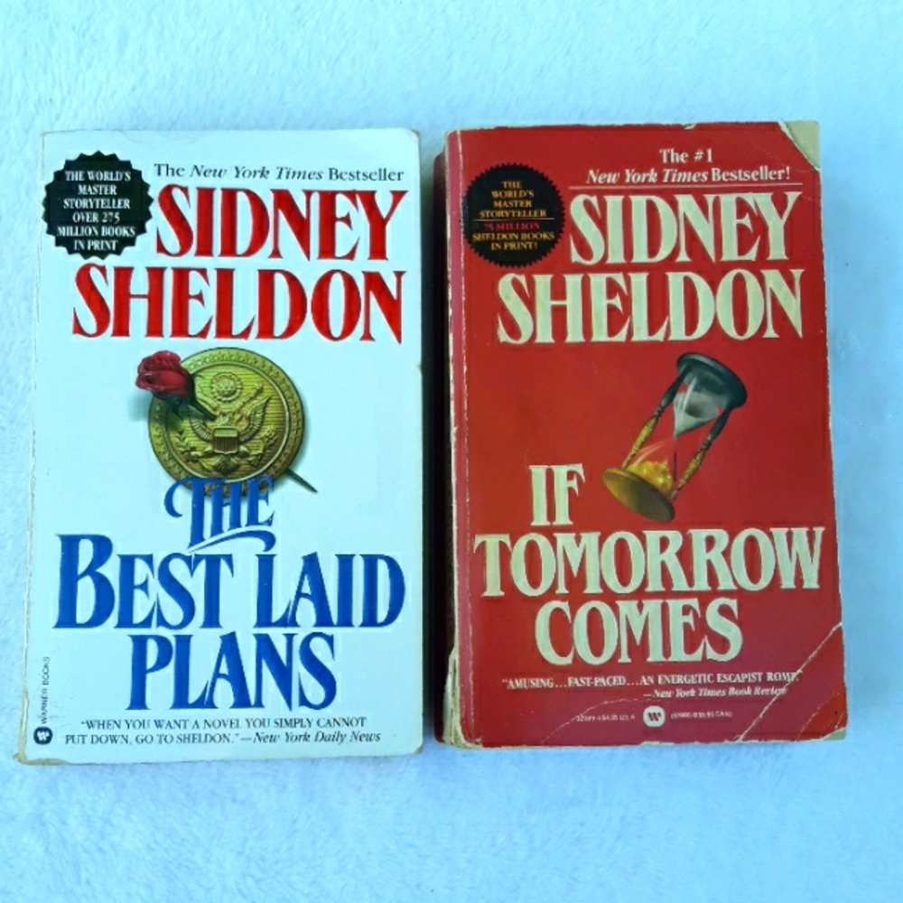 Vintage Sidney Sheldon paperback books, If Tomorrow Comes, The Best Laid Plans